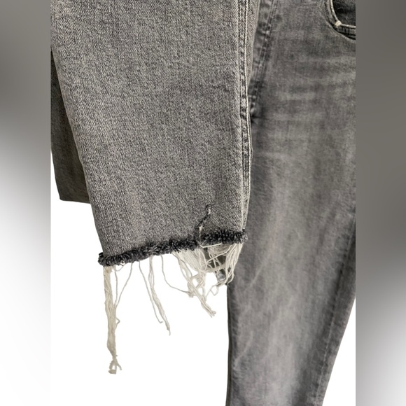 Agolde NICO Button Fly Raw Hem Hi Rise Gray Jeans Women Size 26 - Picture 8 of 15